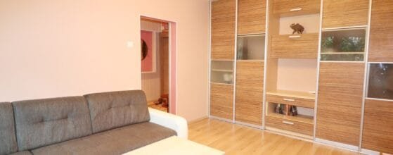 Svetainė su baldais – parduodamas 2 kambarių butas Laukininkų g. 27 Klaipėdoje