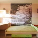 Miegamasis kambarys su langu ir baltais baldais – 55.5 m² butas Klaipėdoje