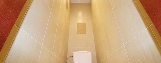 Vonios kambarys su įranga – 2 kambarių butas su baldais Klaipėdoje