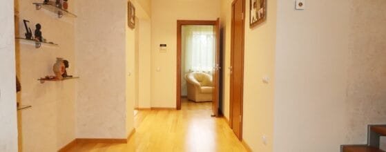 Erdvi svetainė su virtuve parduodamame sublokuotame name Klaipėdoje