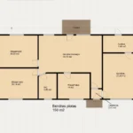 namo išplanavimas 147 kv m vieno aukšto