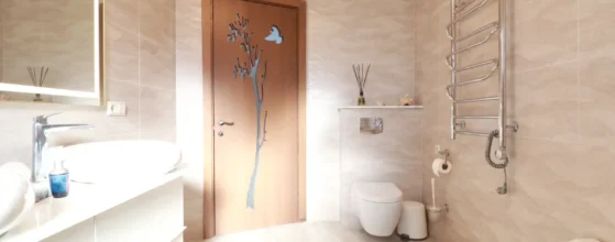 vonios kambarys su marmuro stalviršiu