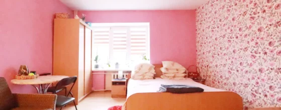 Jaukus ir šviesus kambarys su baldais Klaipėdos senamiestyje.