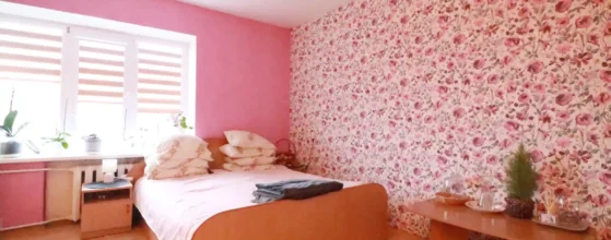 Jaukus ir šviesus kambarys su baldais Klaipėdos senamiestyje.